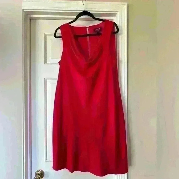 NWT LAUNDRY BY SHELLI SEGAL Women's Asymmetrical Cowl Neck Mini Dress Size 10 - Picture 5 of 6